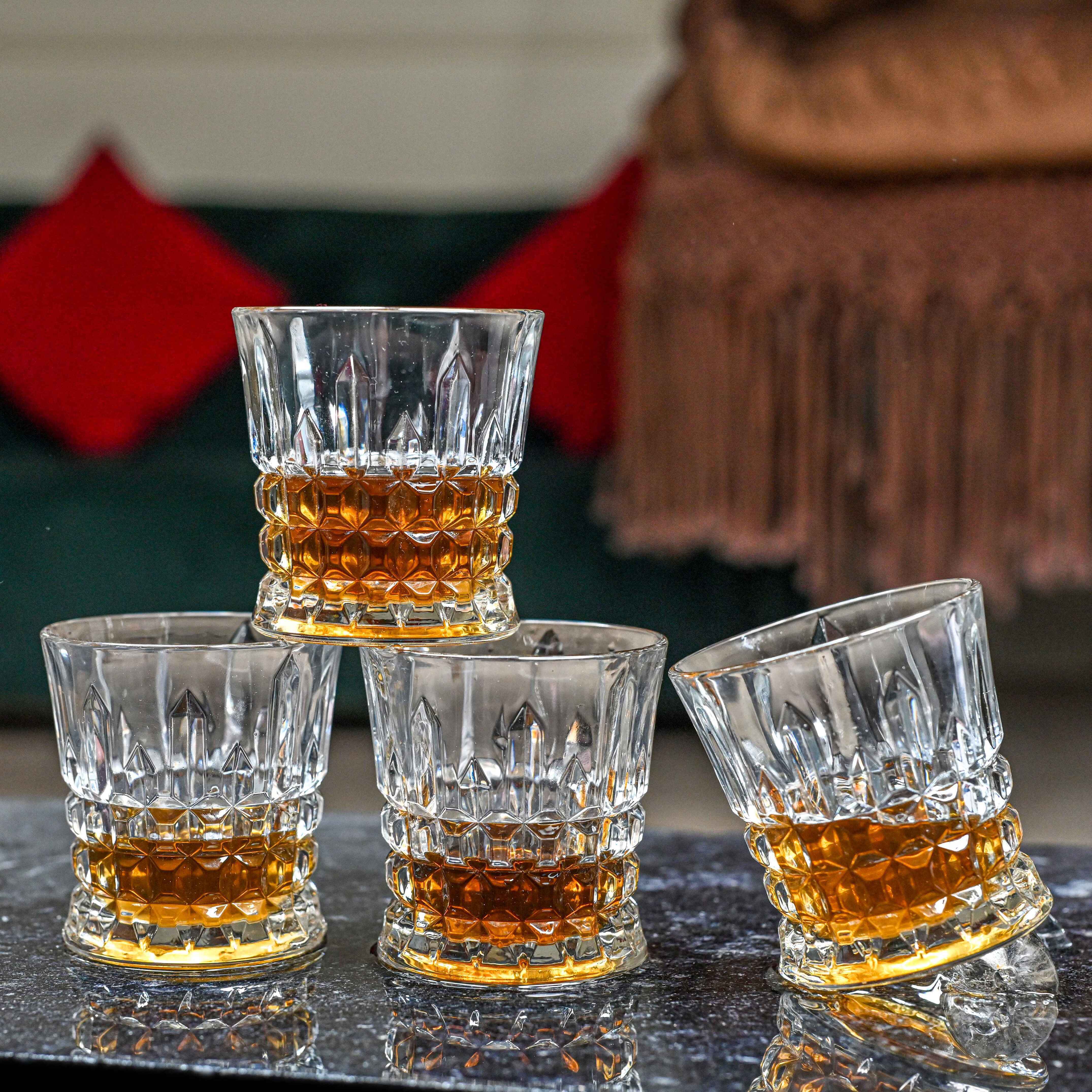 Diamond Whiskey Crystal Decanter Set With Glasses