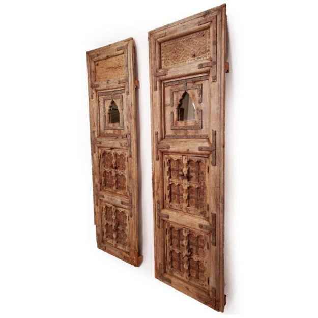 The Jannat Carved Rustic Armoire