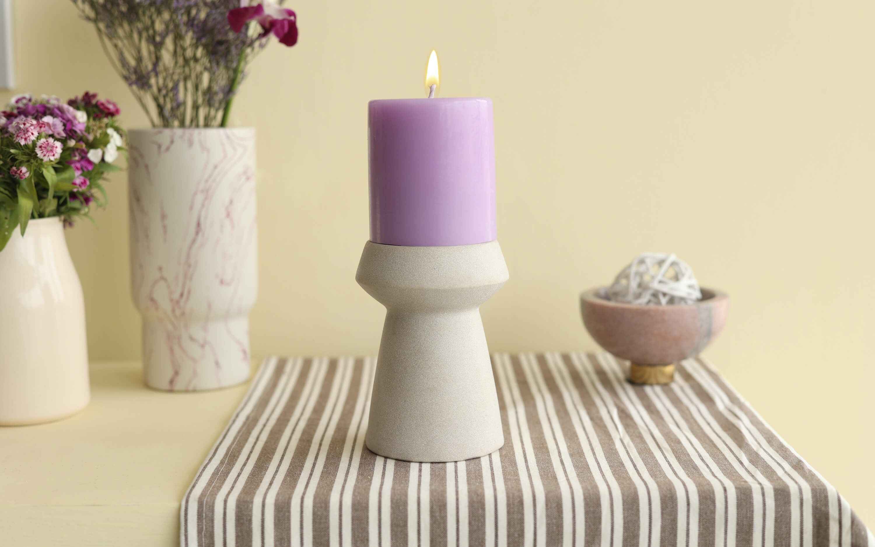 Duke Stone Candle Stand