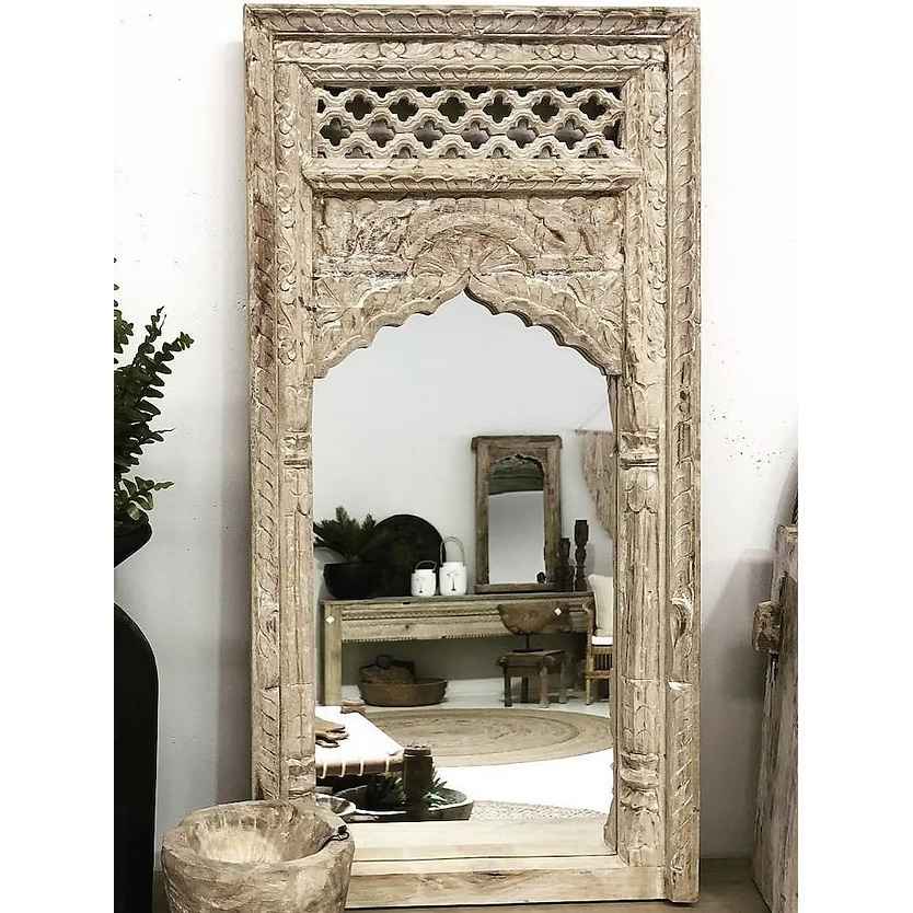 The Mehrab White Jaali Mirror