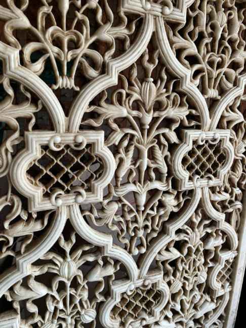 The Mehrab White Jaali Mirror