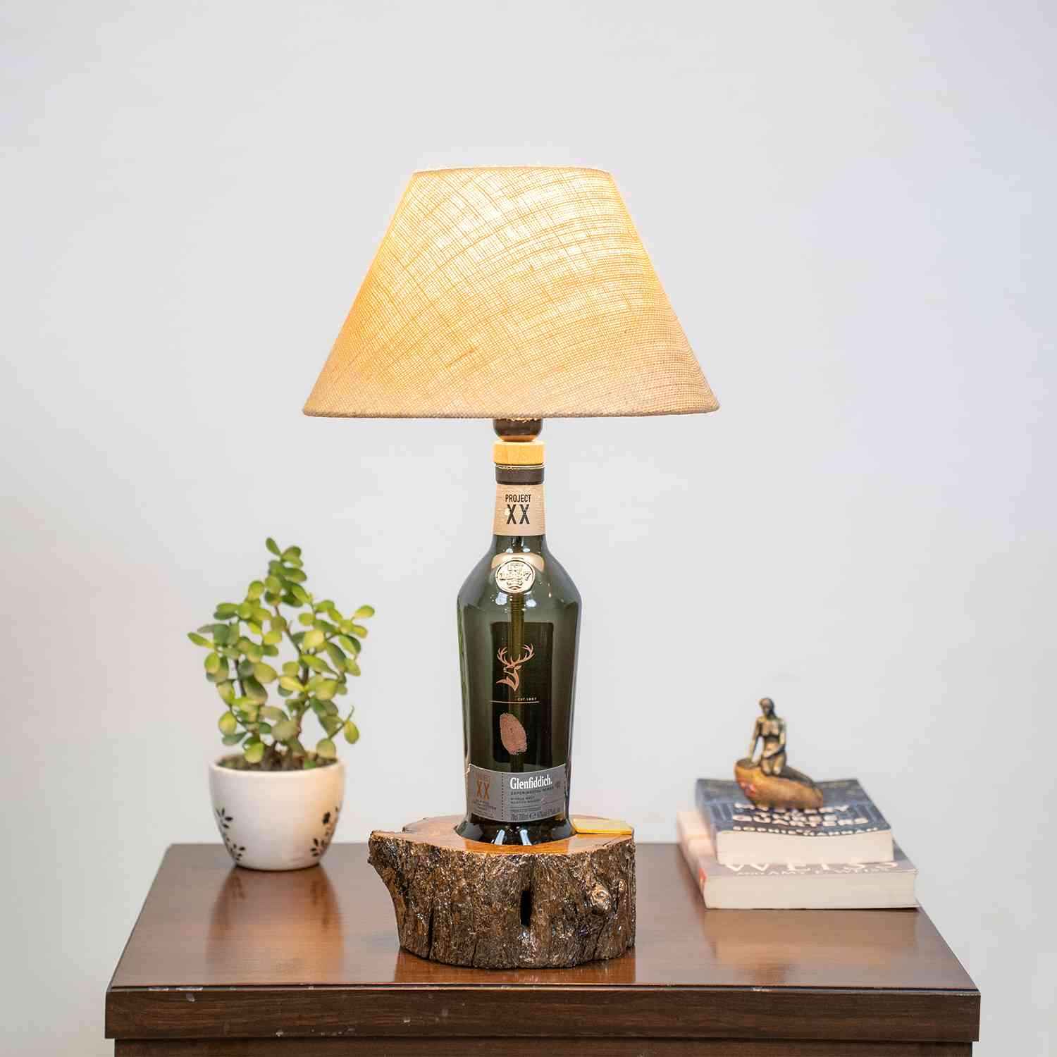 Wood Base Solid Table Lamp