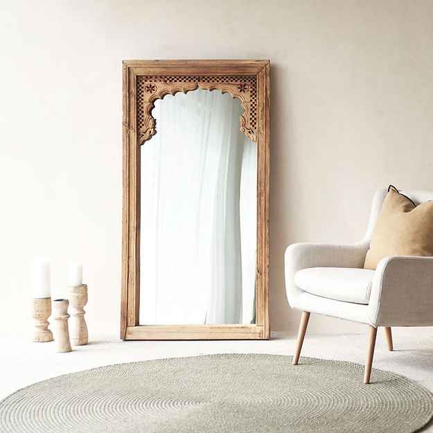 The Mehrab White Jaali Mirror