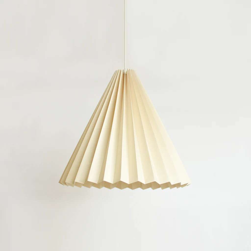 Beige Paper Origami Lampshade; Tipi High Single Pack