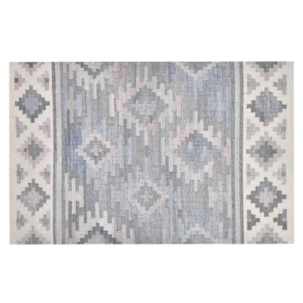 CREAM & BROWN SPIDER WEAVE RUG