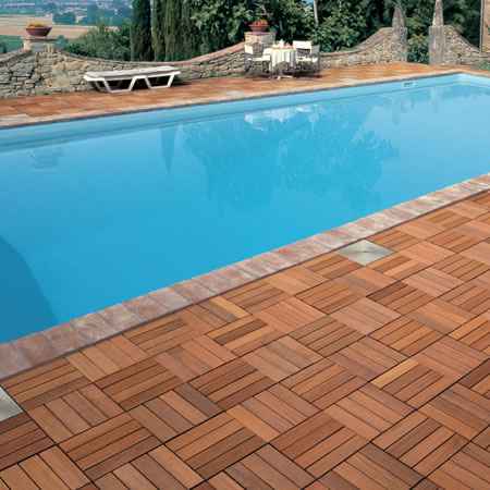 Coextrusion Walnut Tile Deck