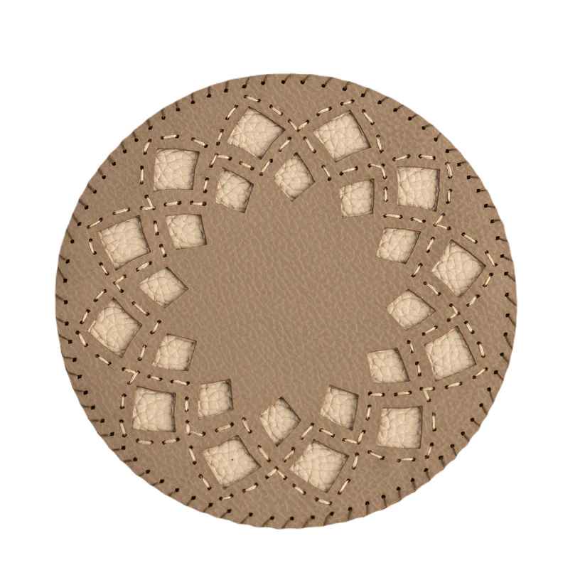 Almond Aesthetic Resin Art Round Coasters