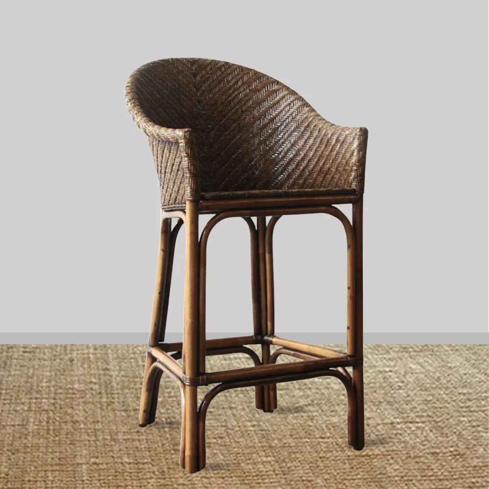 Montauk Rattan Chair - Black