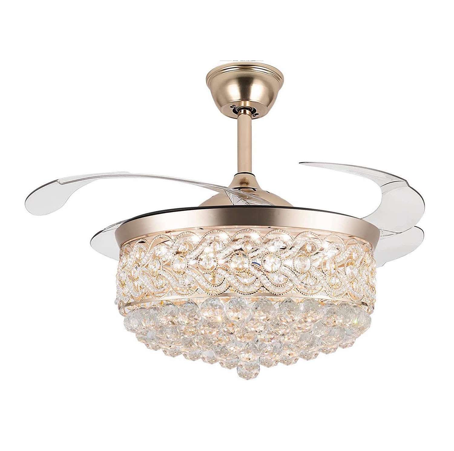 Skyler Gold Chandelier with Fan