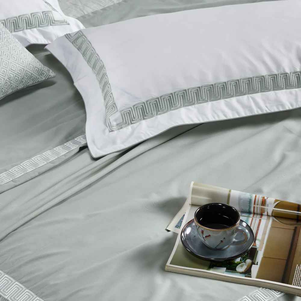 Fractus Embroidered Bedsheet Set