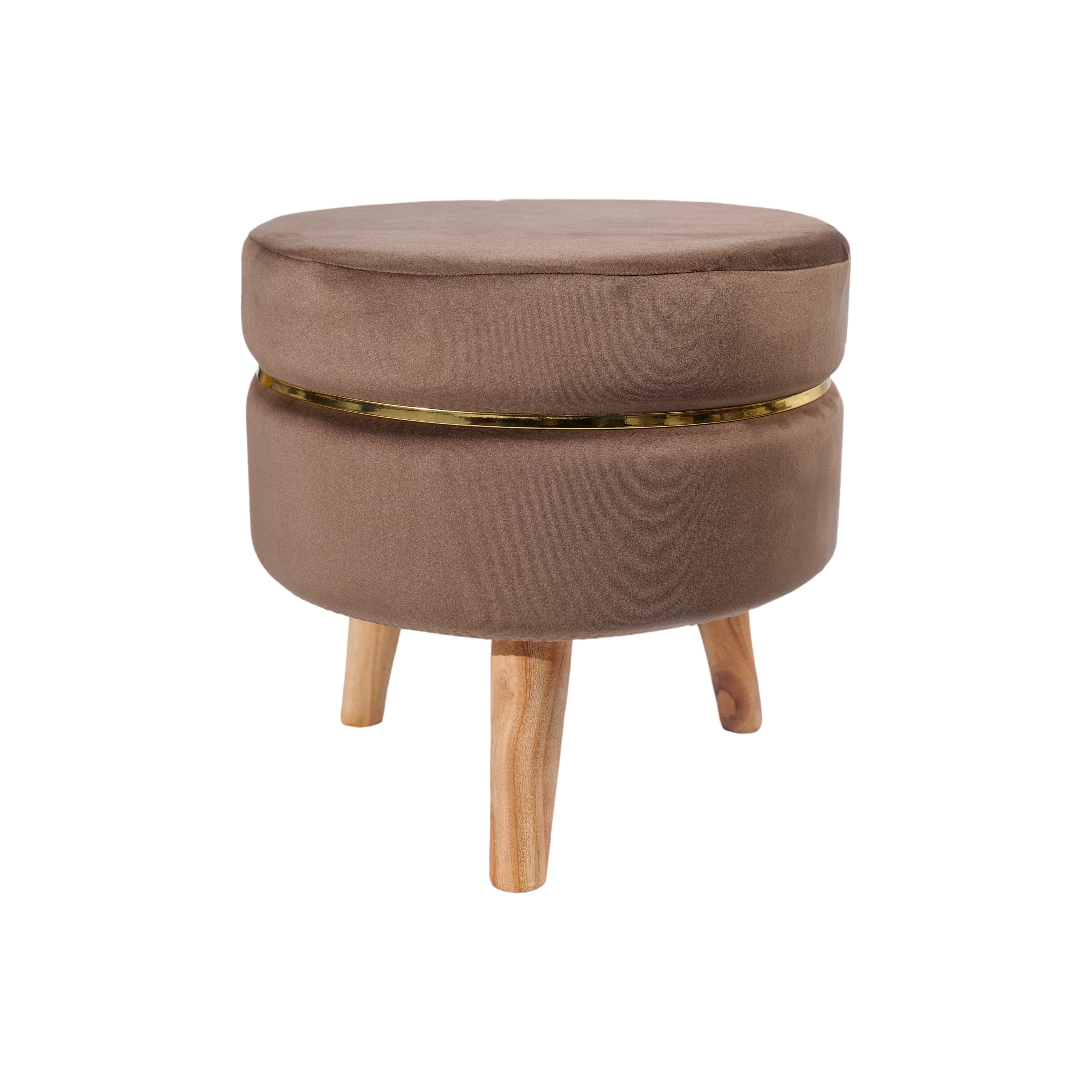 Golden Gridlocked Ottoman