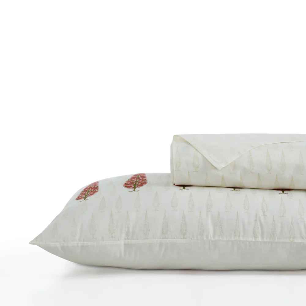 Azalea Block Printed Bedsheet Set