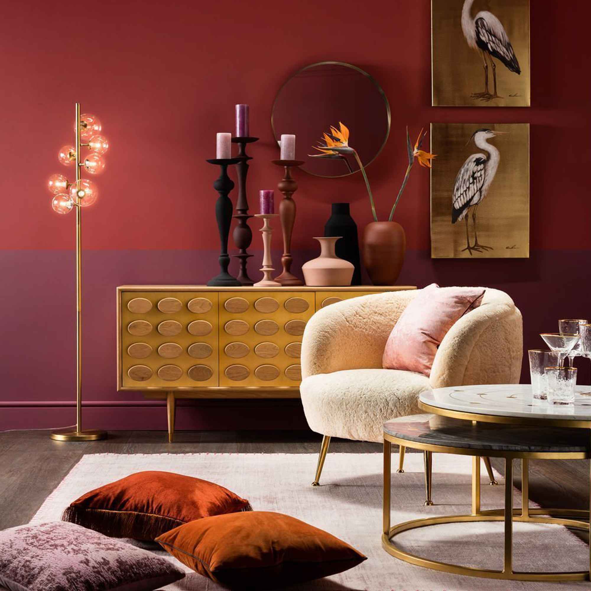 Lf Home Tree Double Side Table