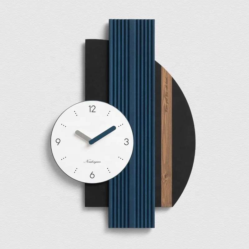 Minimalist Blue Wall Clock
