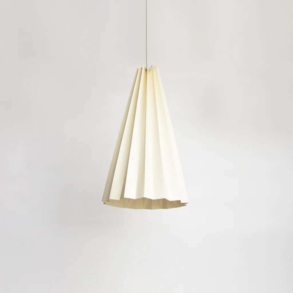 White Paper Origami Lampshade; Tipi Mini Dual Pack