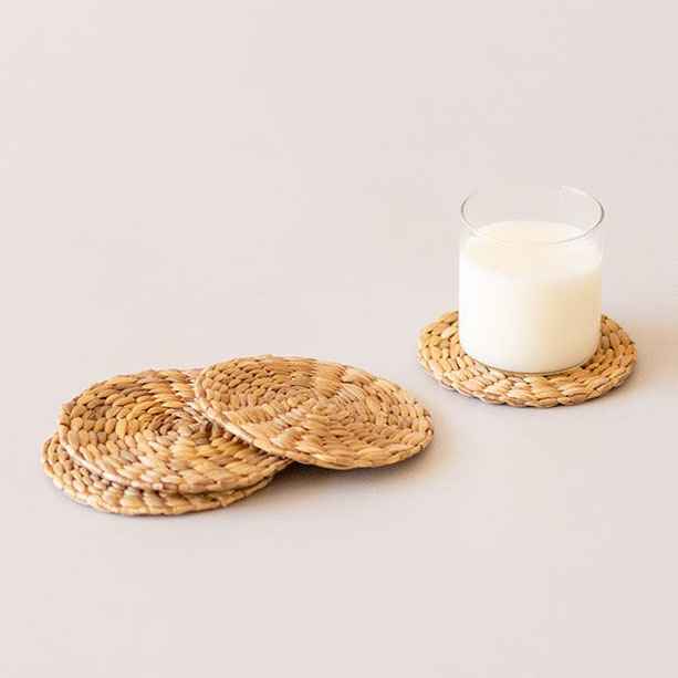Almond Aesthetic Resin Art Round Coasters