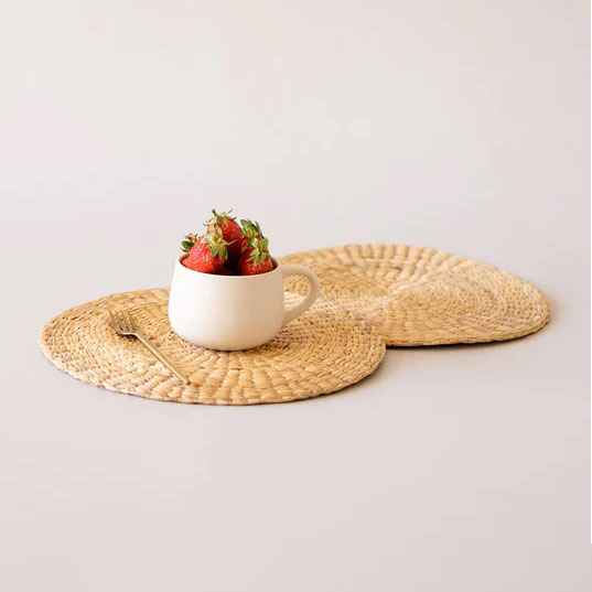 Wicker Placemats Set - Solid Weave