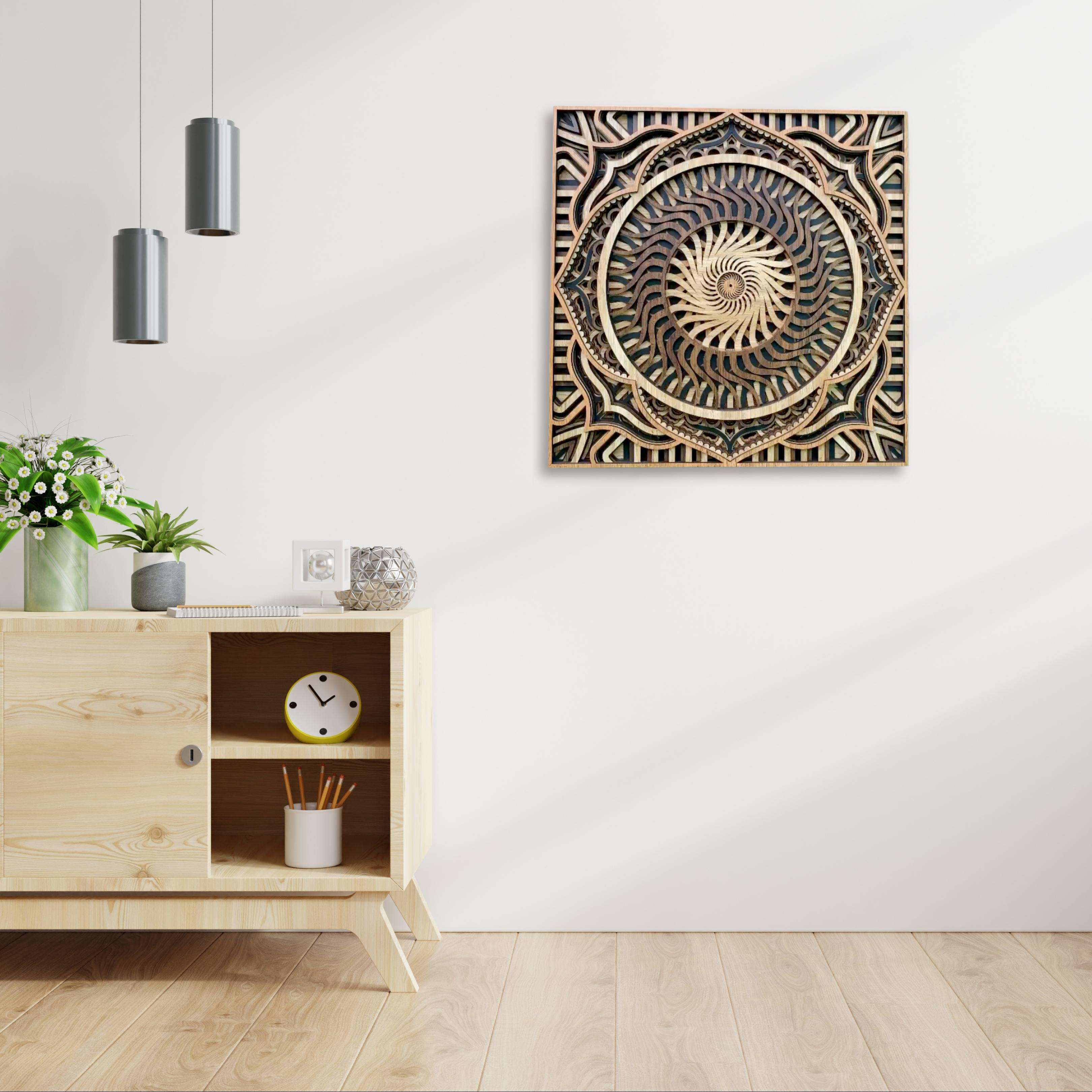 Elephant Zentangle Mandala Art Wall Decor