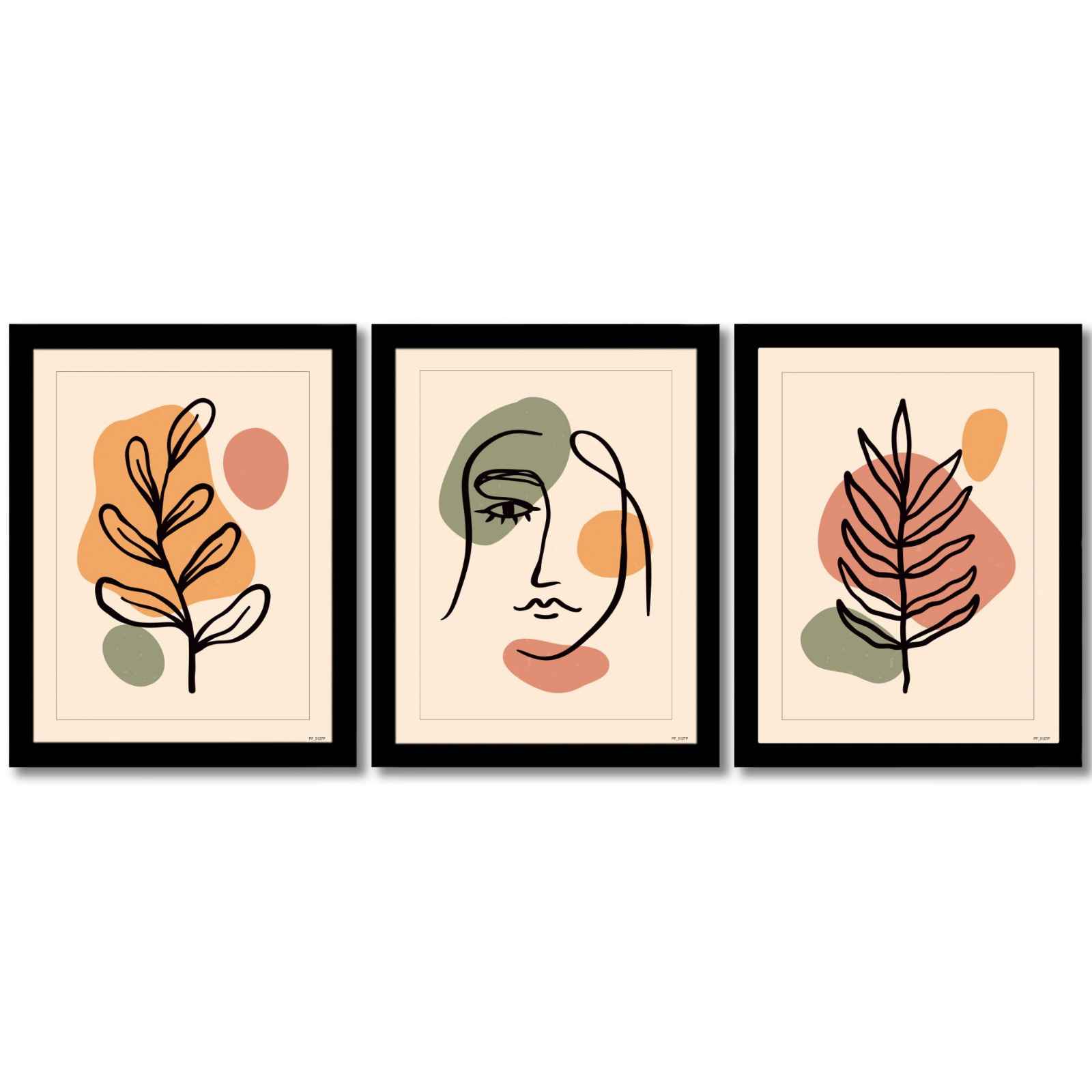 Boho Visions Trio of Framed Bohemian Paintings