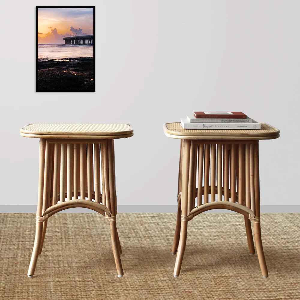 Tranquil Tides Rattan Side Table