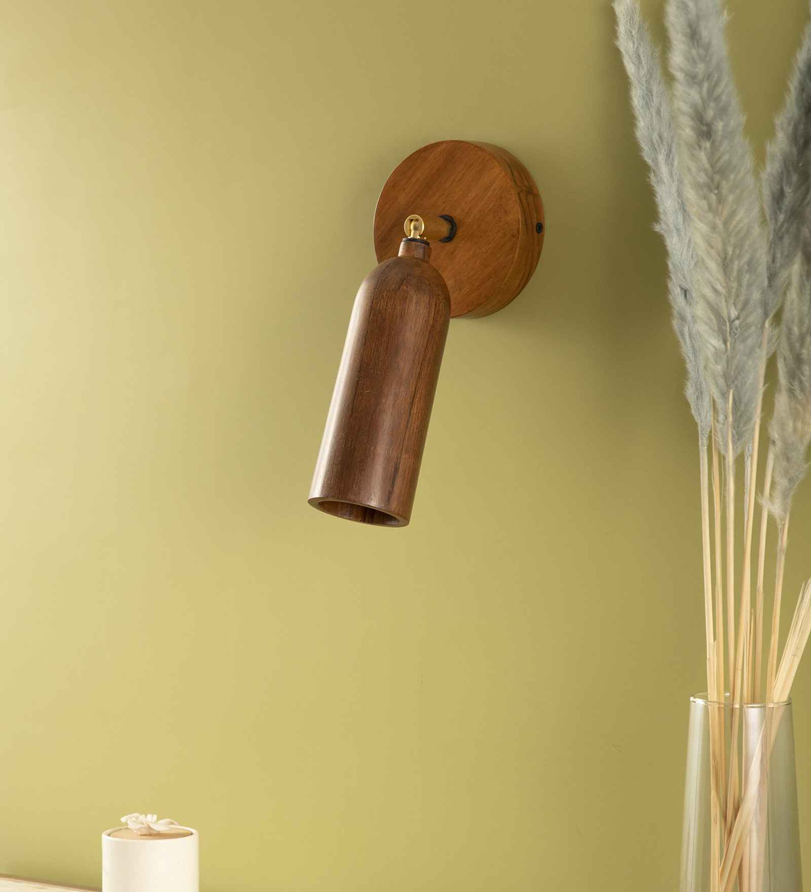 Bedside Wooden Wall Sconce