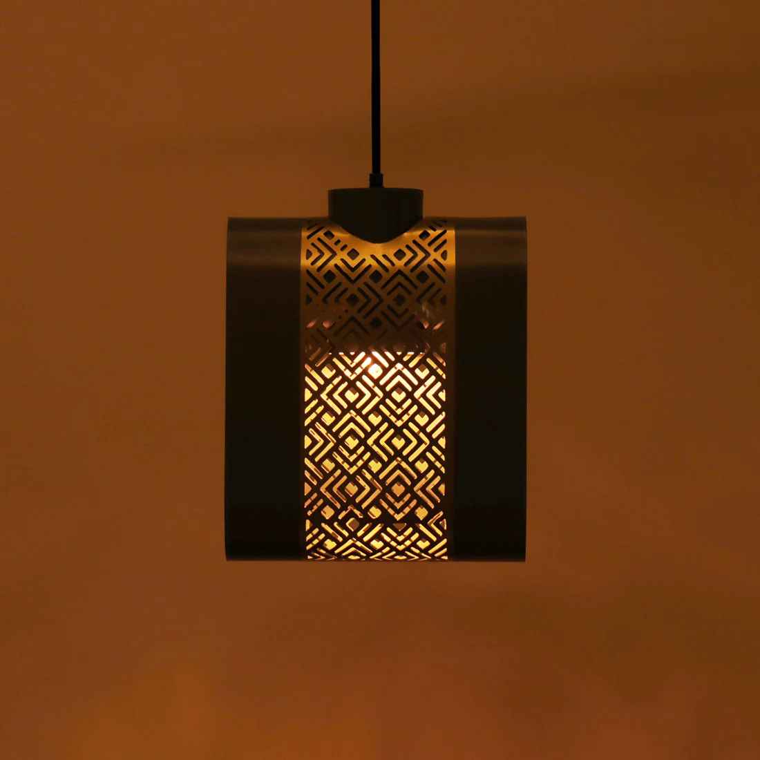 Zura Bubble Pressed  Brown Hanging Lamp