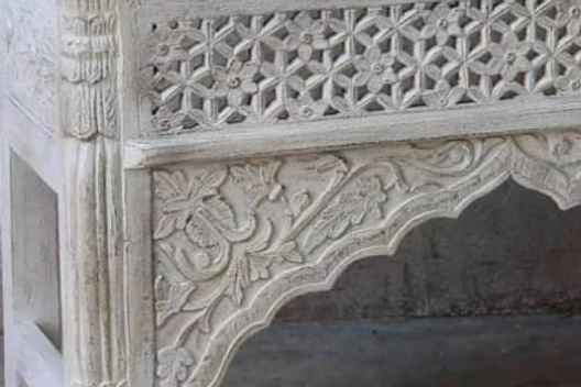 The Mehrab White Jaali Mirror