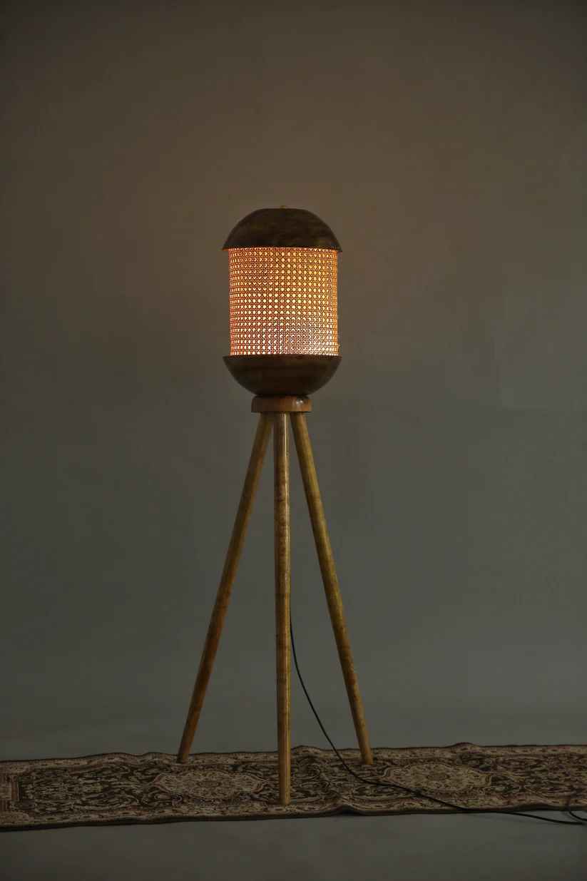 Tripod Cane Floor Lamp