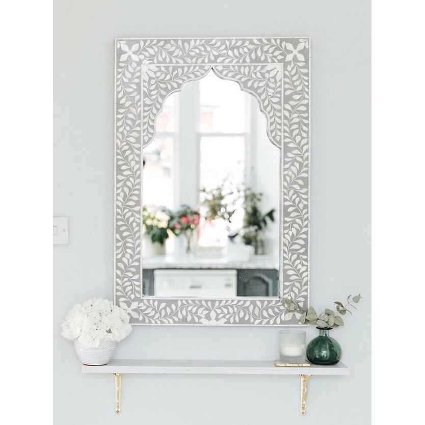 The Mehrab White Jaali Mirror