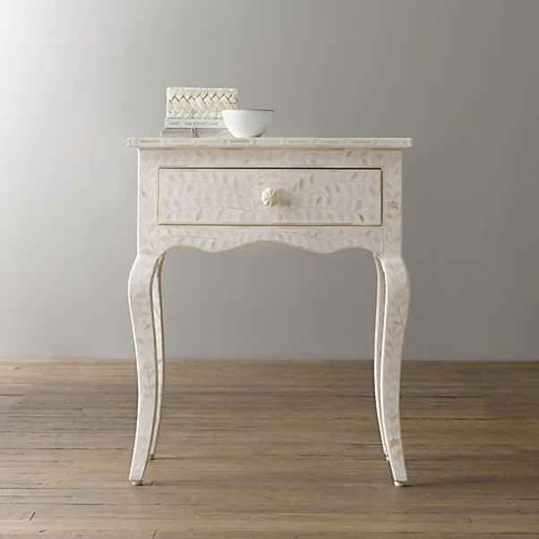 The Varahi Mother of Pearl Side Table