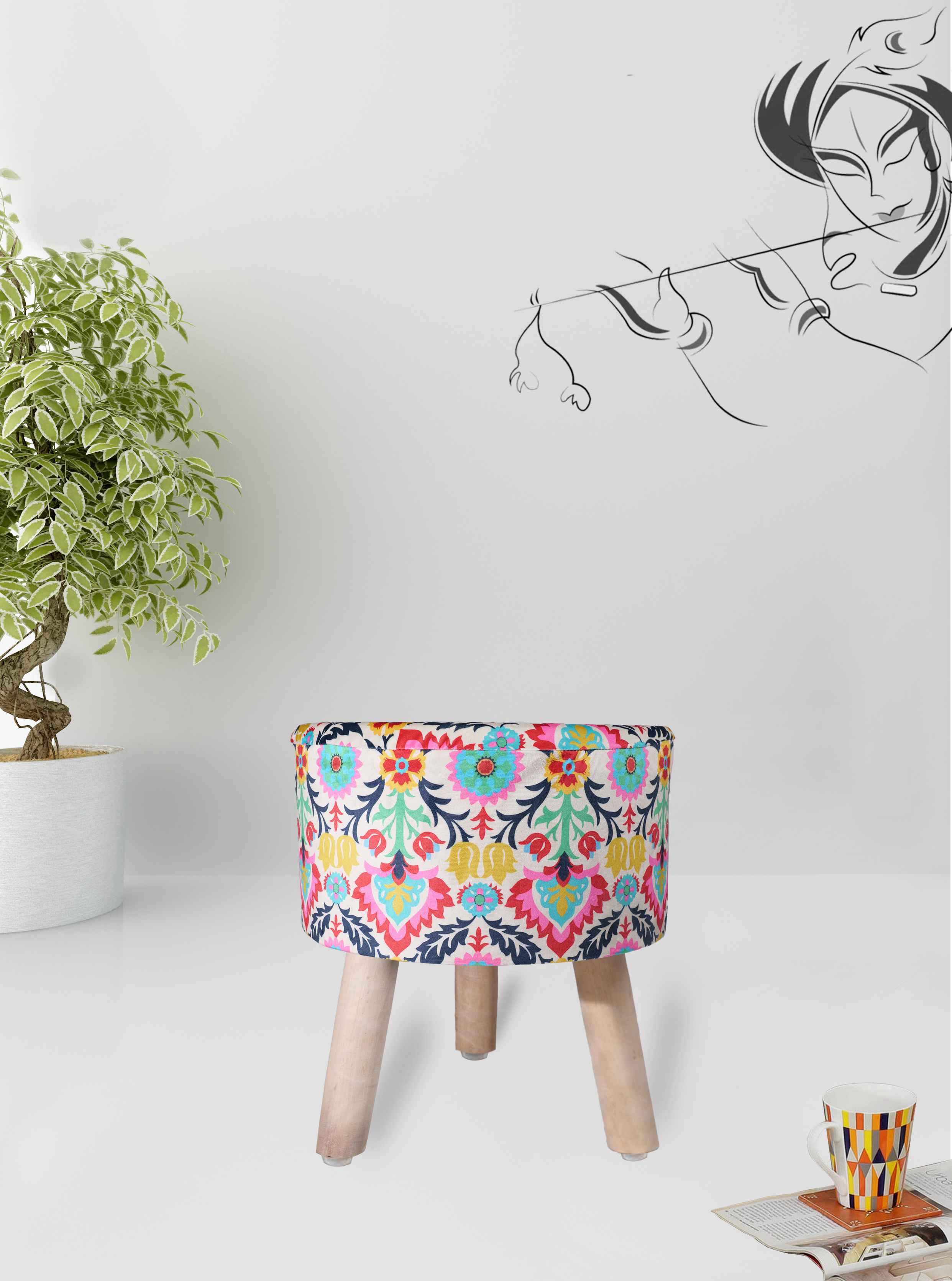 Tricolor Mélange Pouf