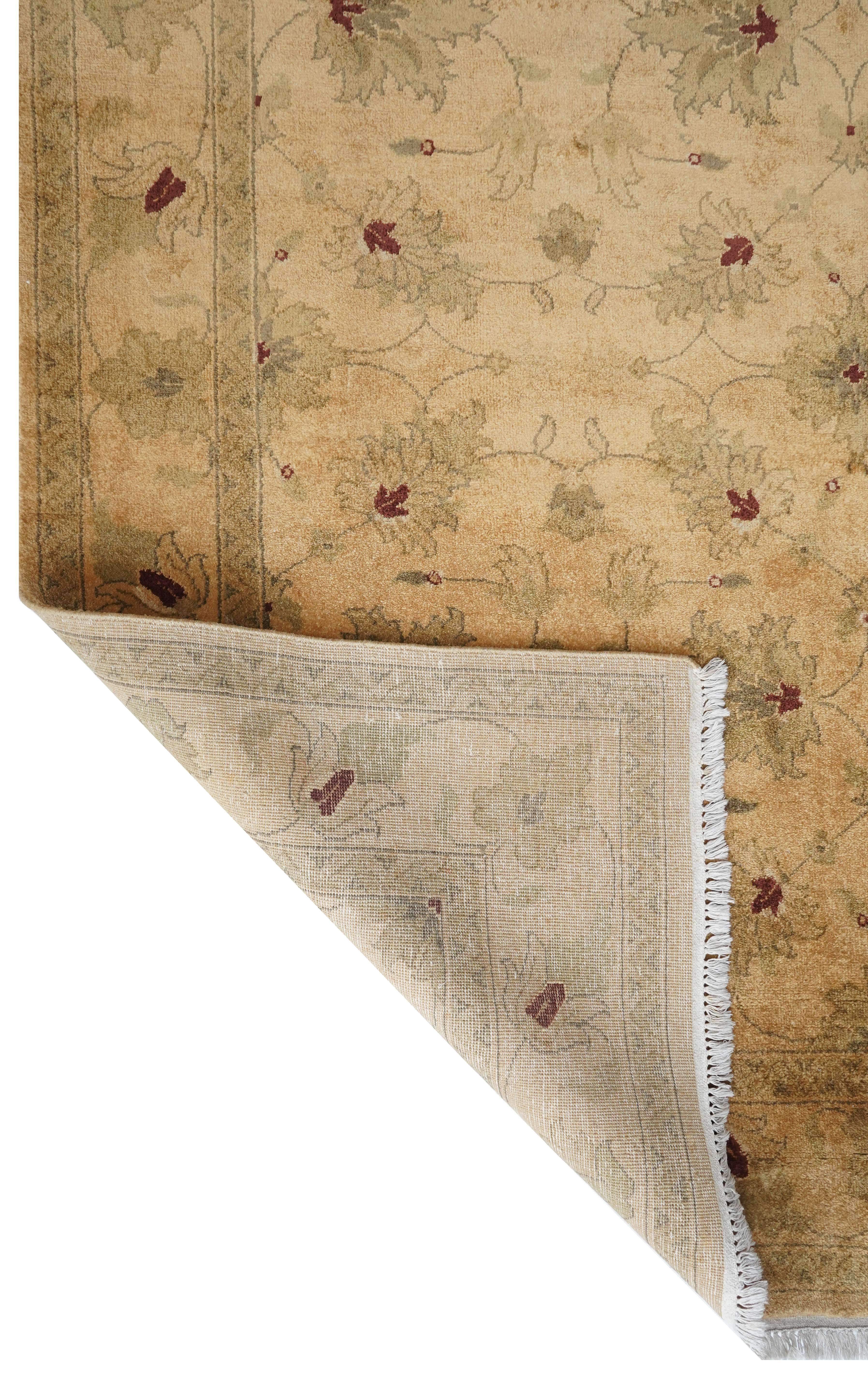 CREAM & BROWN SPIDER WEAVE RUG