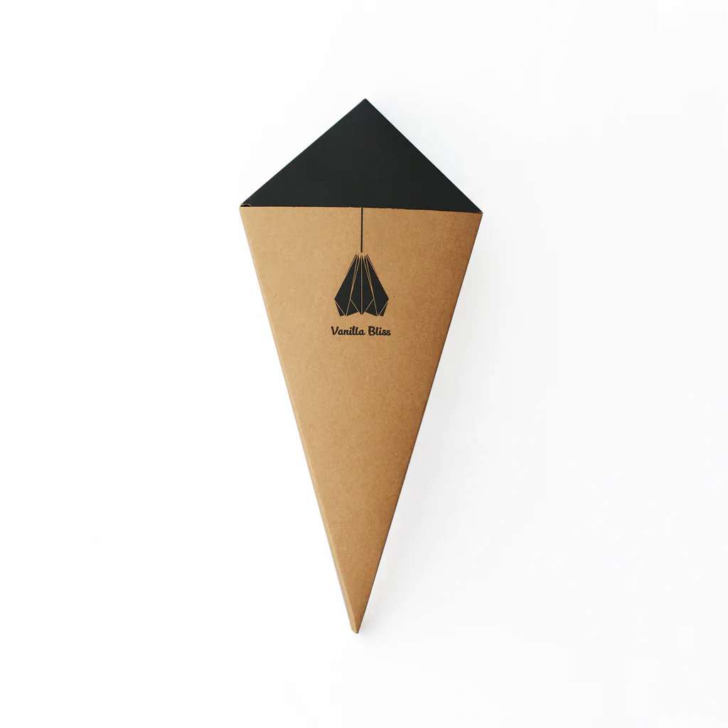 Yellow Paper Origami Lamp Shade; Vanilla Bliss Dual Pack