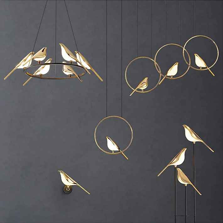 Led Electroplated Ring Pendant Light