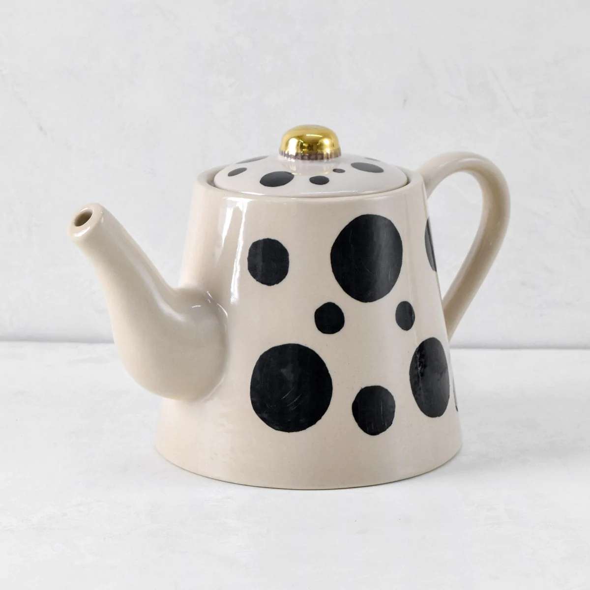 Monique Black Spots Ceramic Teapot