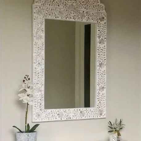 The Mehrab White Jaali Mirror