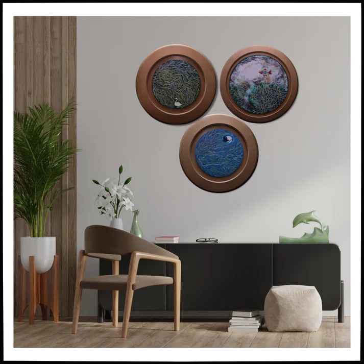 Marbel Wall Art Blue