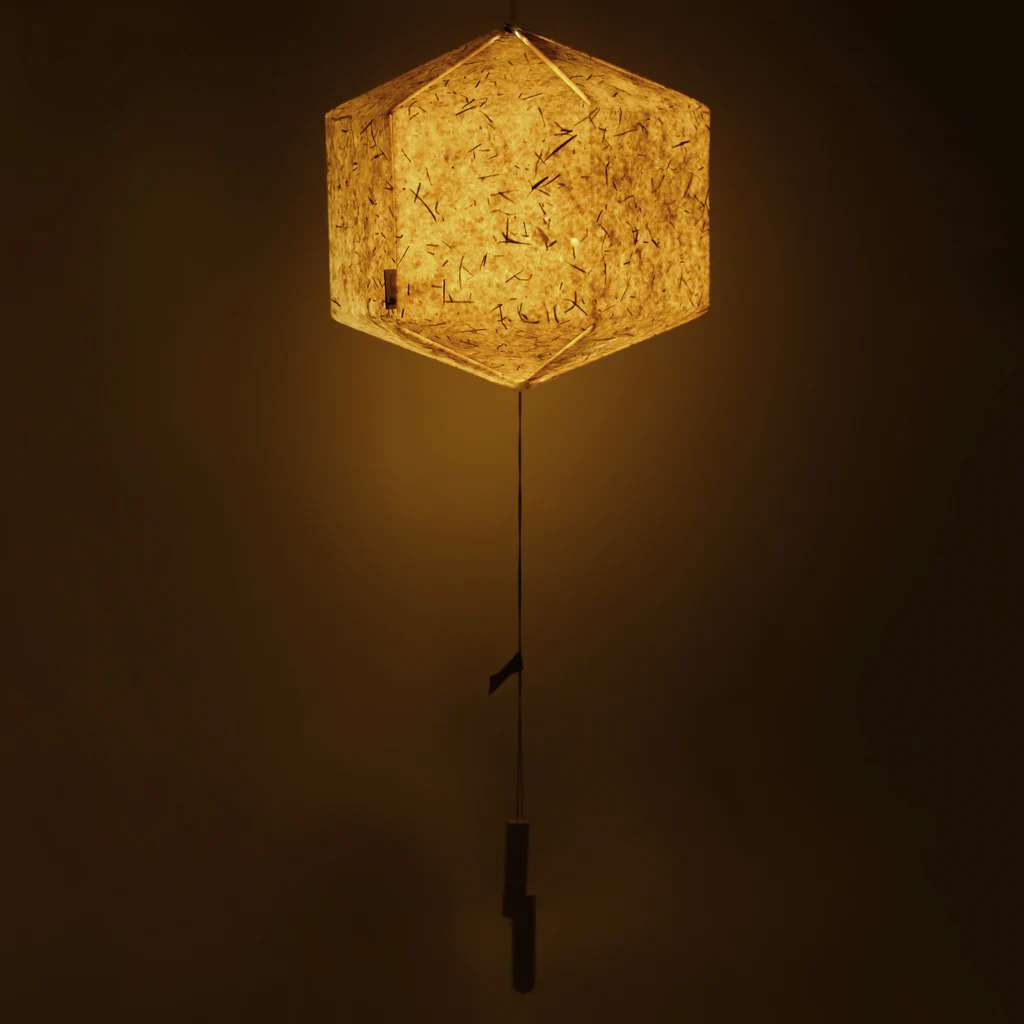 Light Peach Paper Origami Lamp Shade; Vanilla Bliss Single Pack