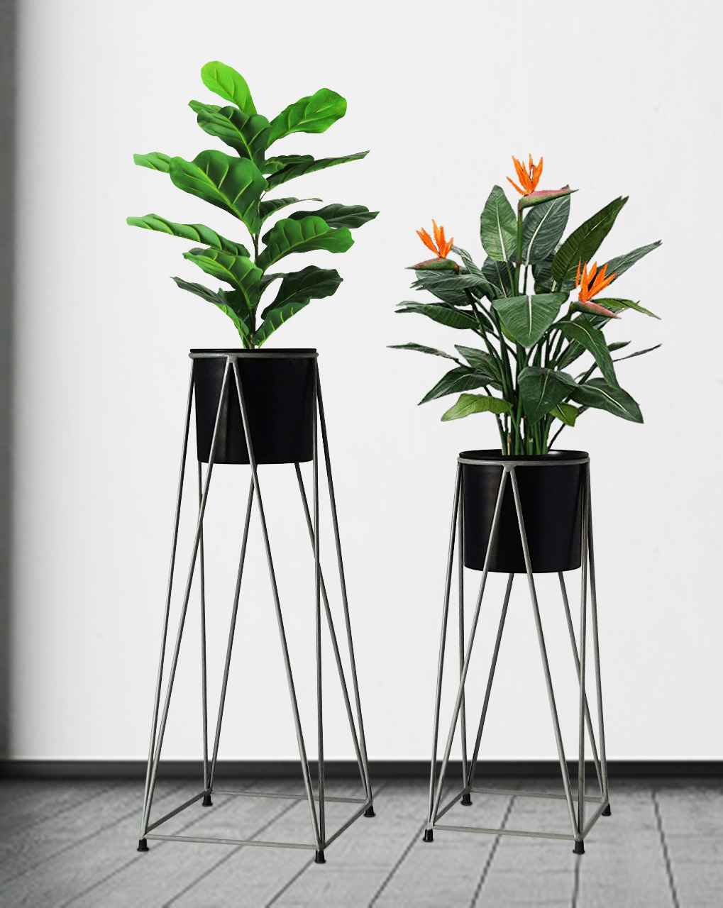Glass Copper Metal Desk Planter Pot