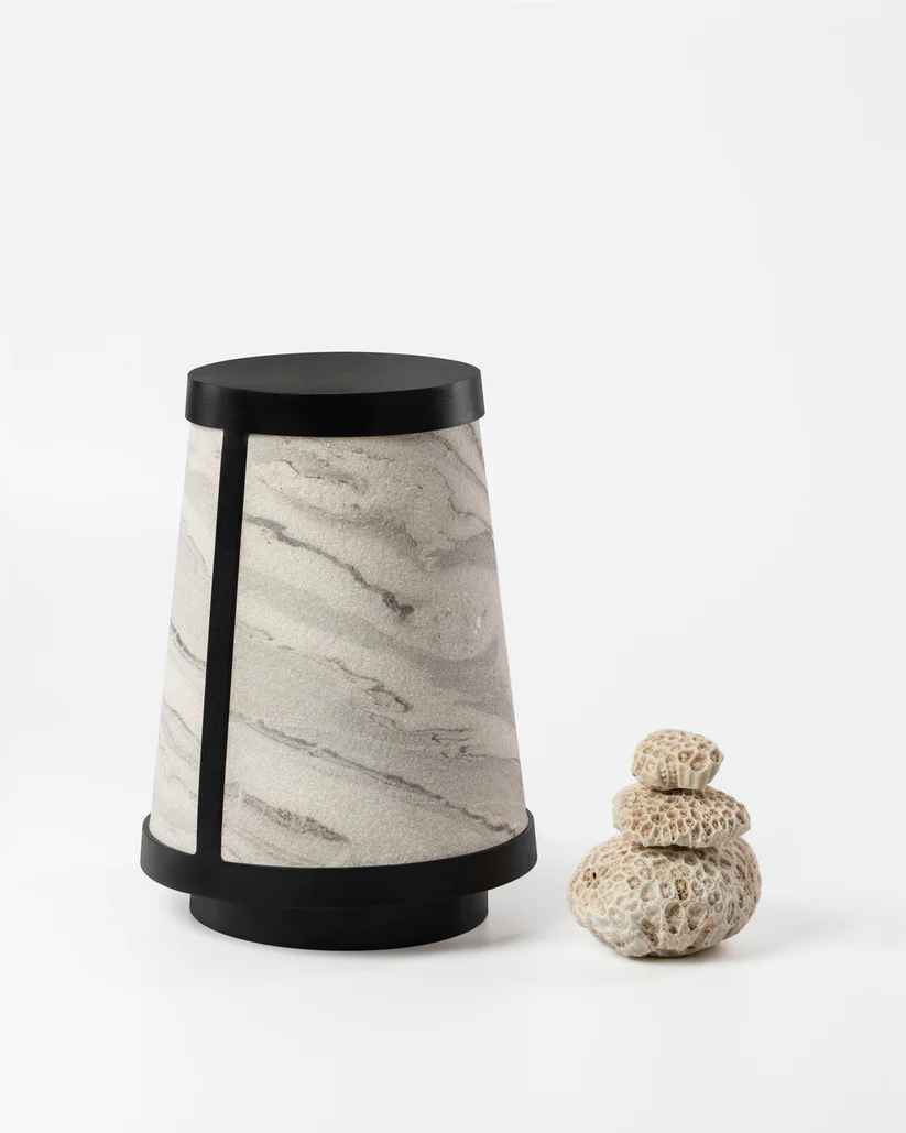 Nora Lamp (L) - Zebra Marble