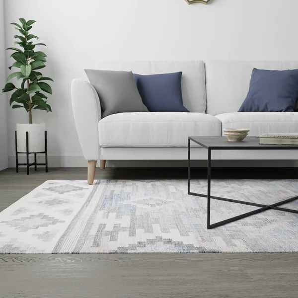 Muse Cream & Grey Handwoven Rug