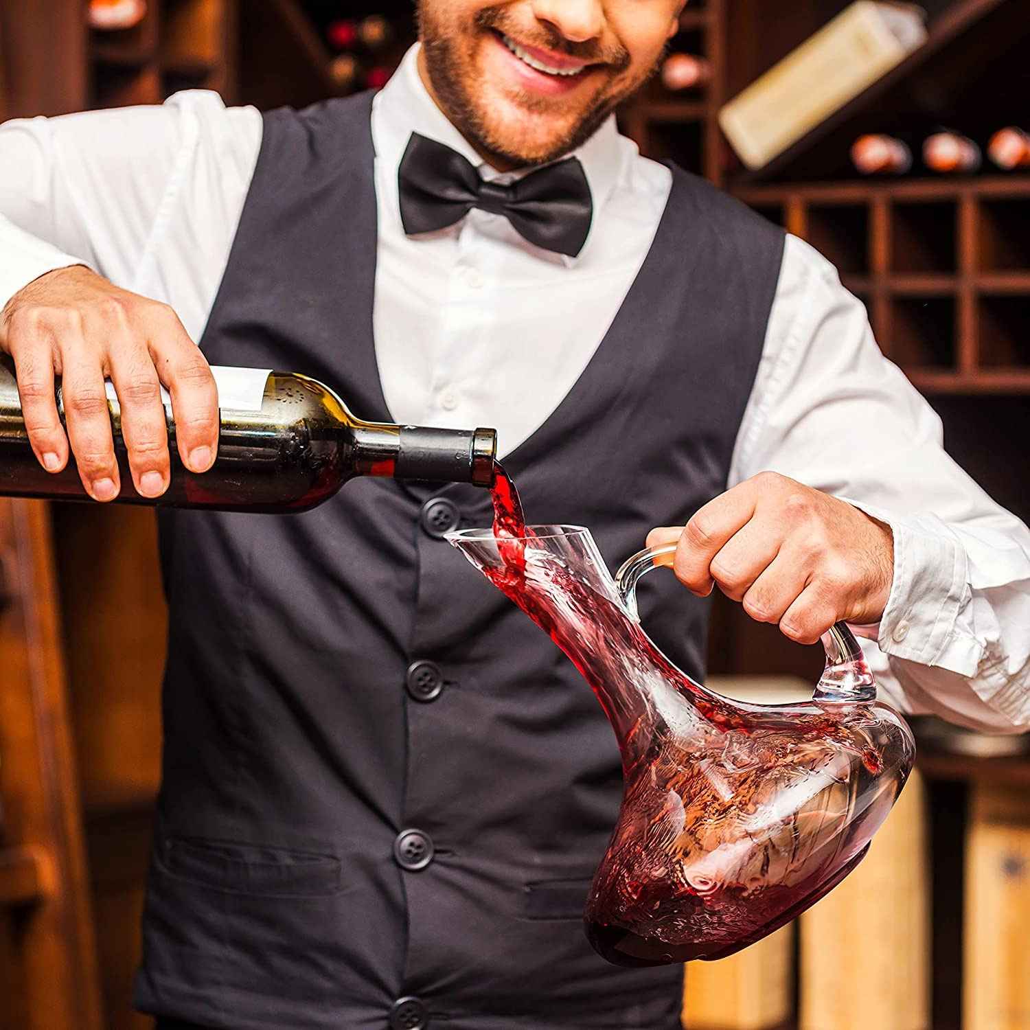 European Decanter With Glasses And Ice Bucket