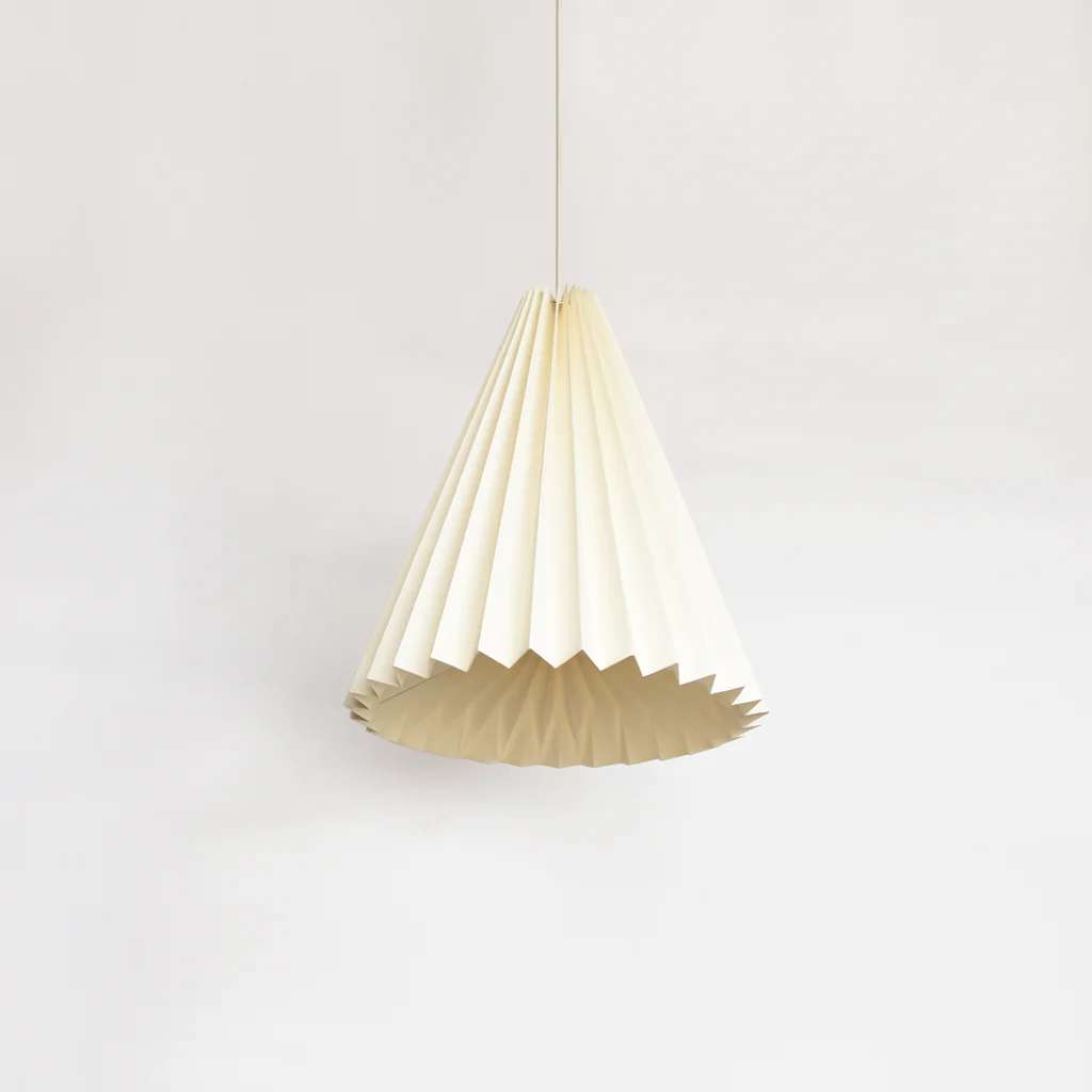 Light Peach Paper Origami Lamp Shade; Vanilla Bliss Single Pack