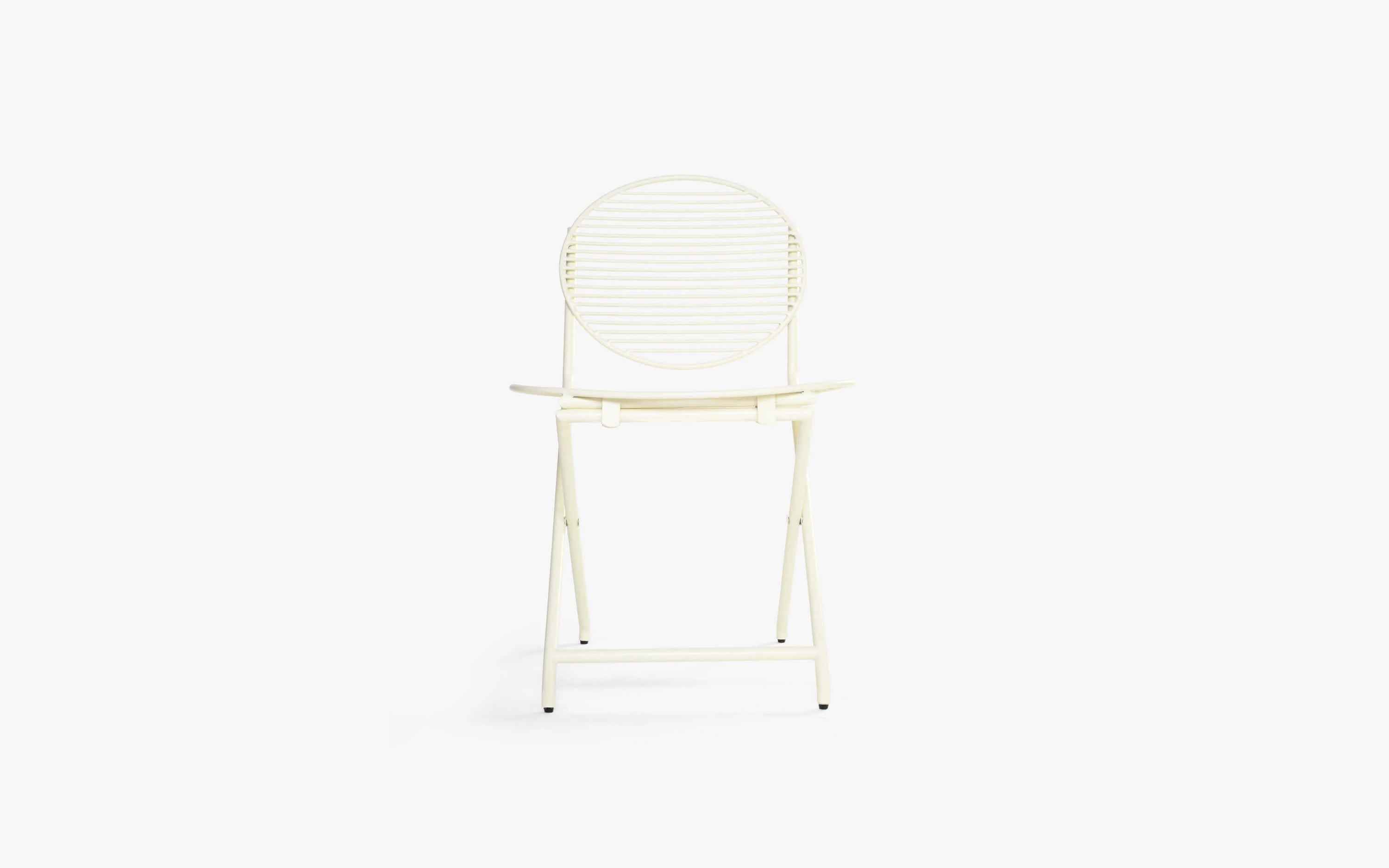 Patio Off White Folding Chair