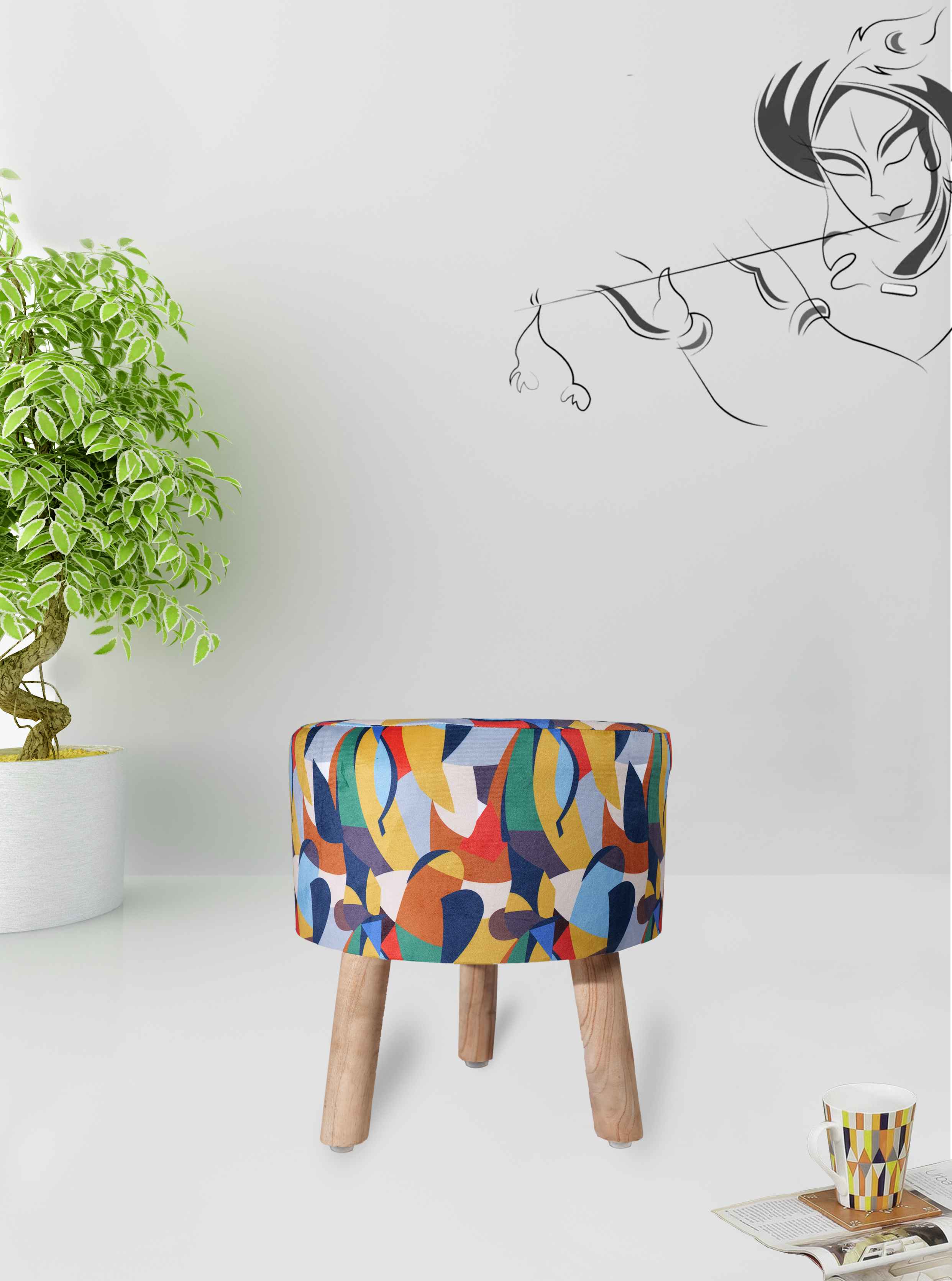 Tricolor Mélange Pouf