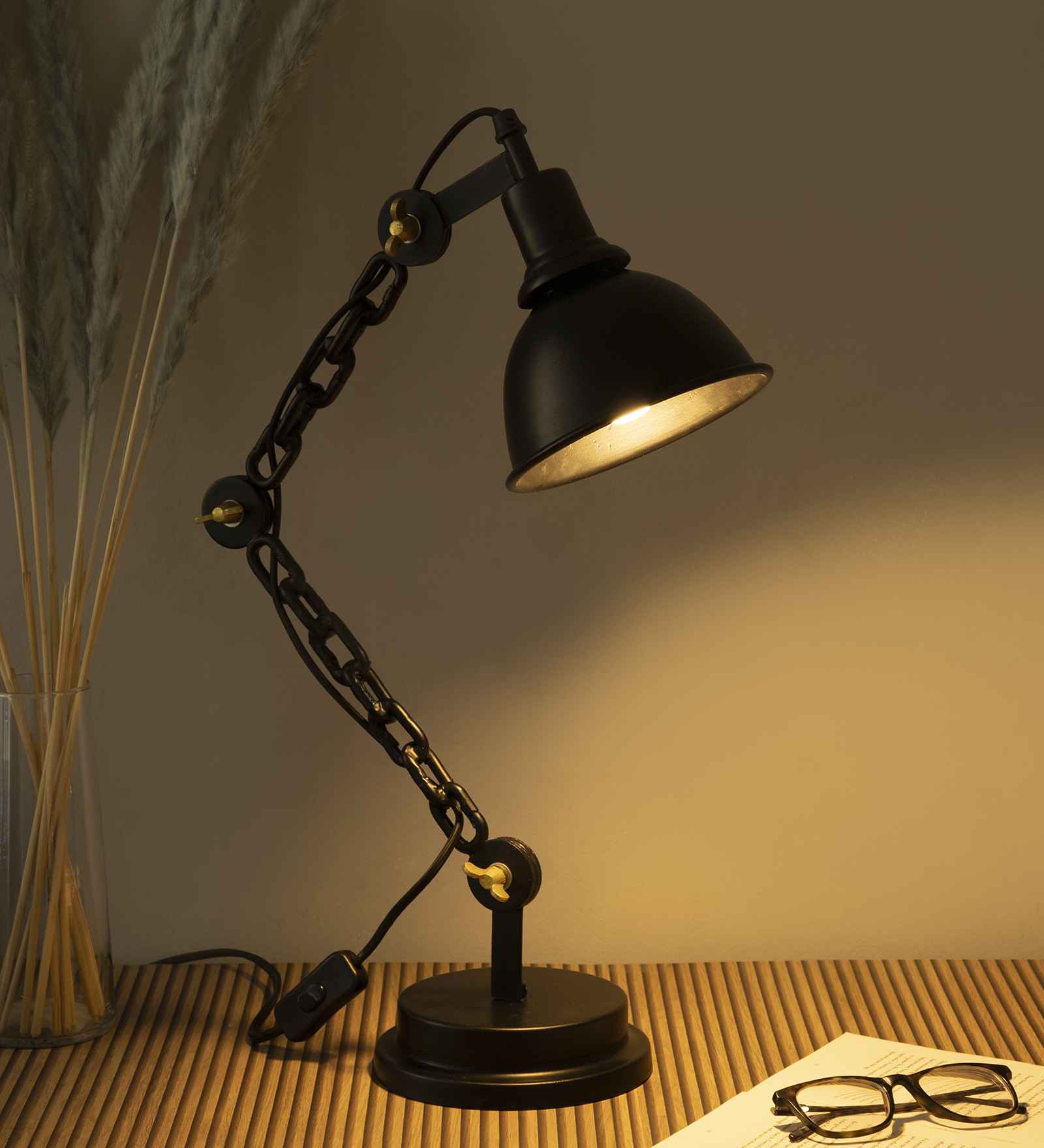 Teak Bud Desk Lamp