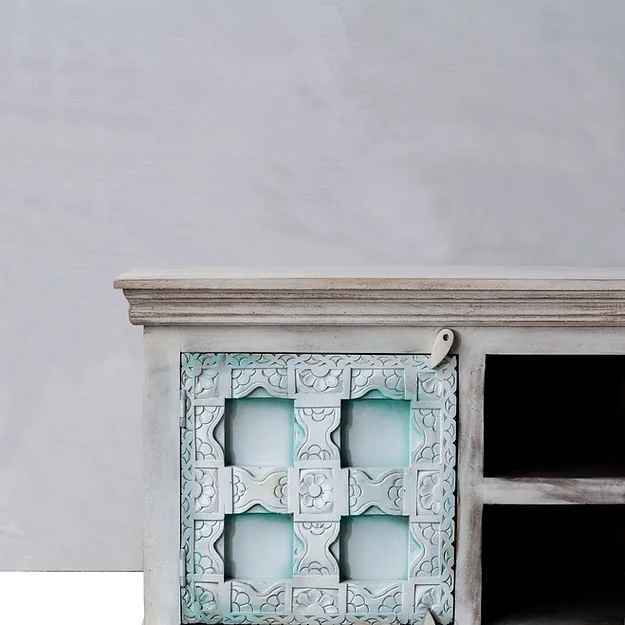 The Ramayana Rustic White Console