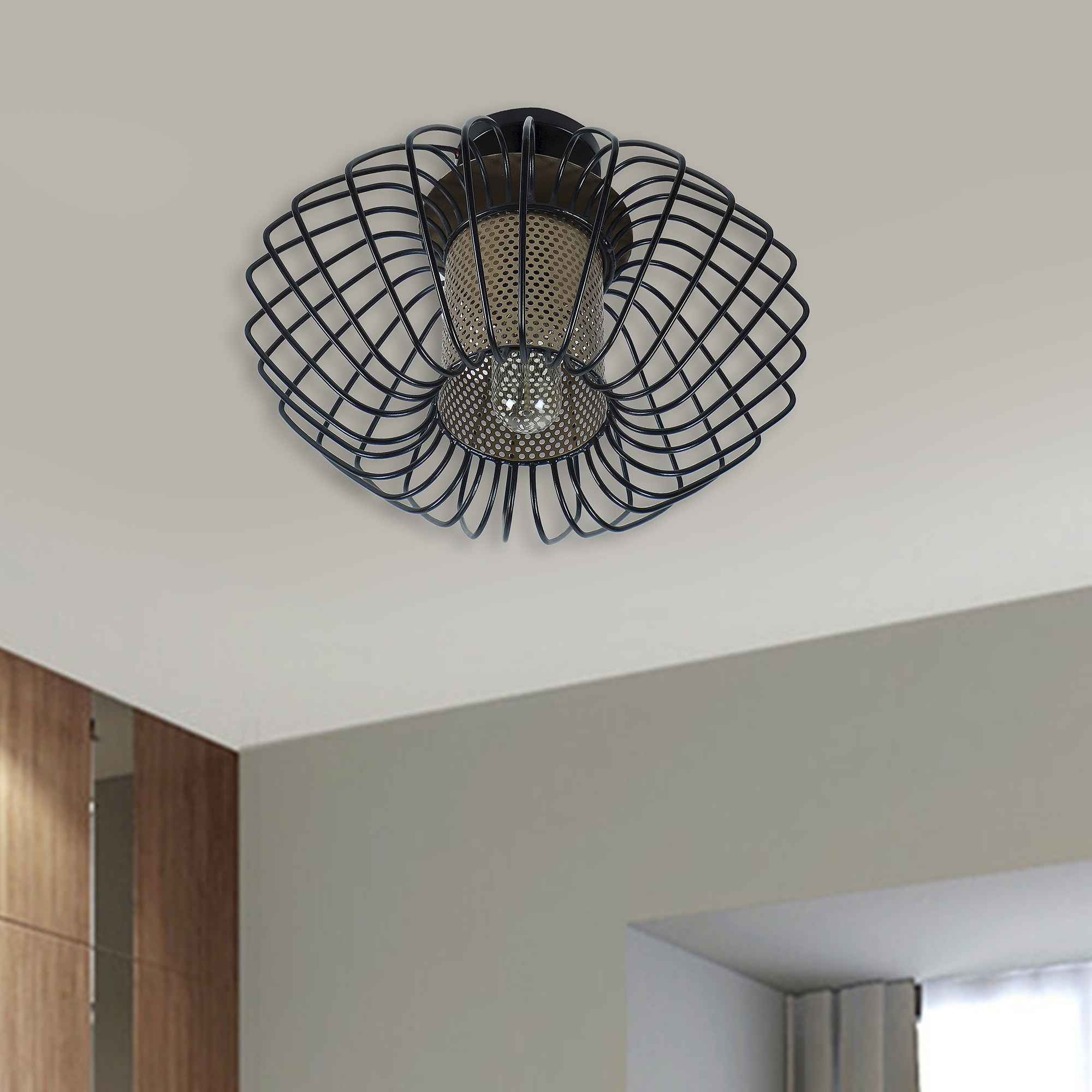 Salma 1 Head Black Mordern Chandelier