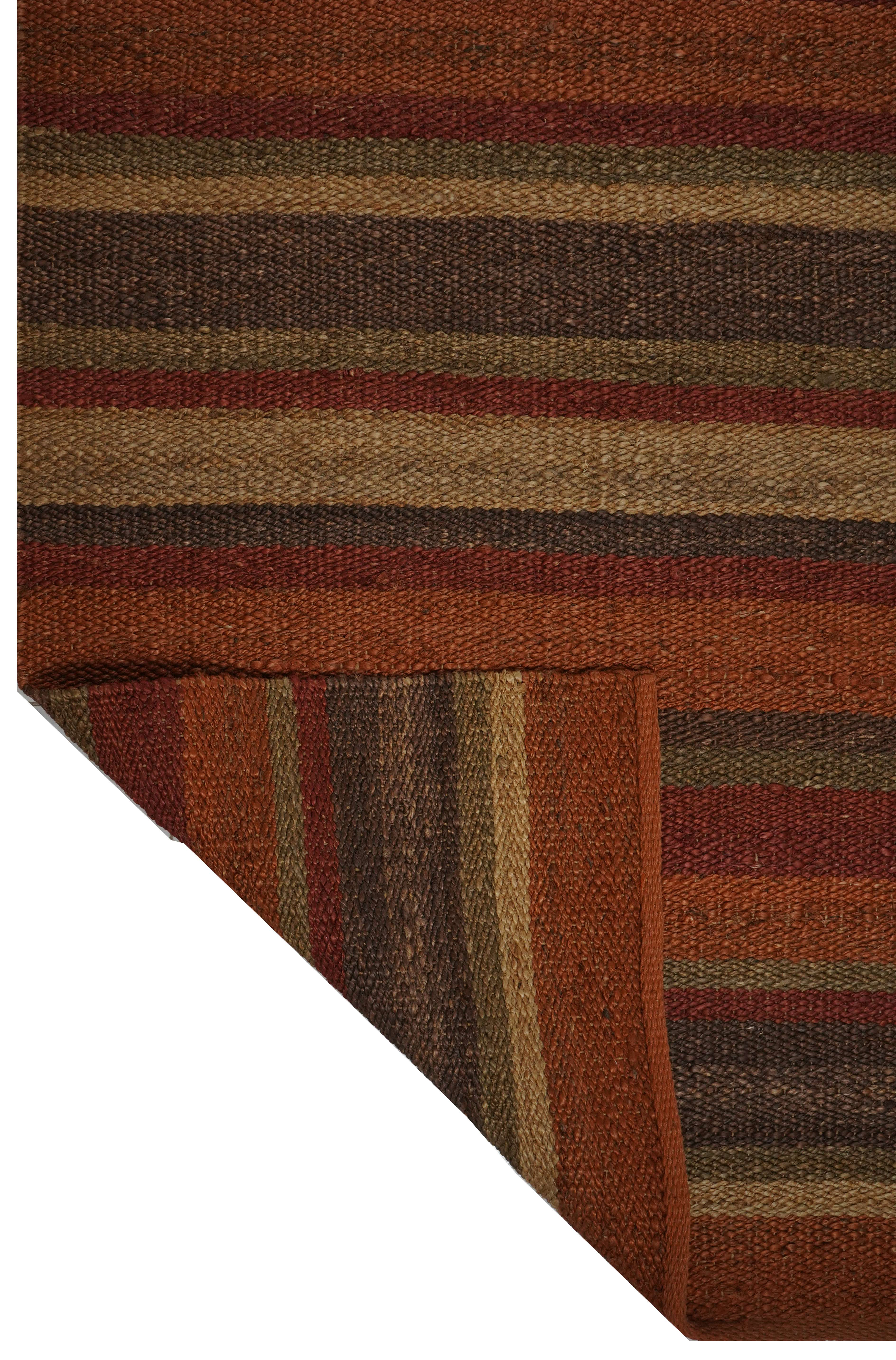 CREAM & BROWN SPIDER WEAVE RUG