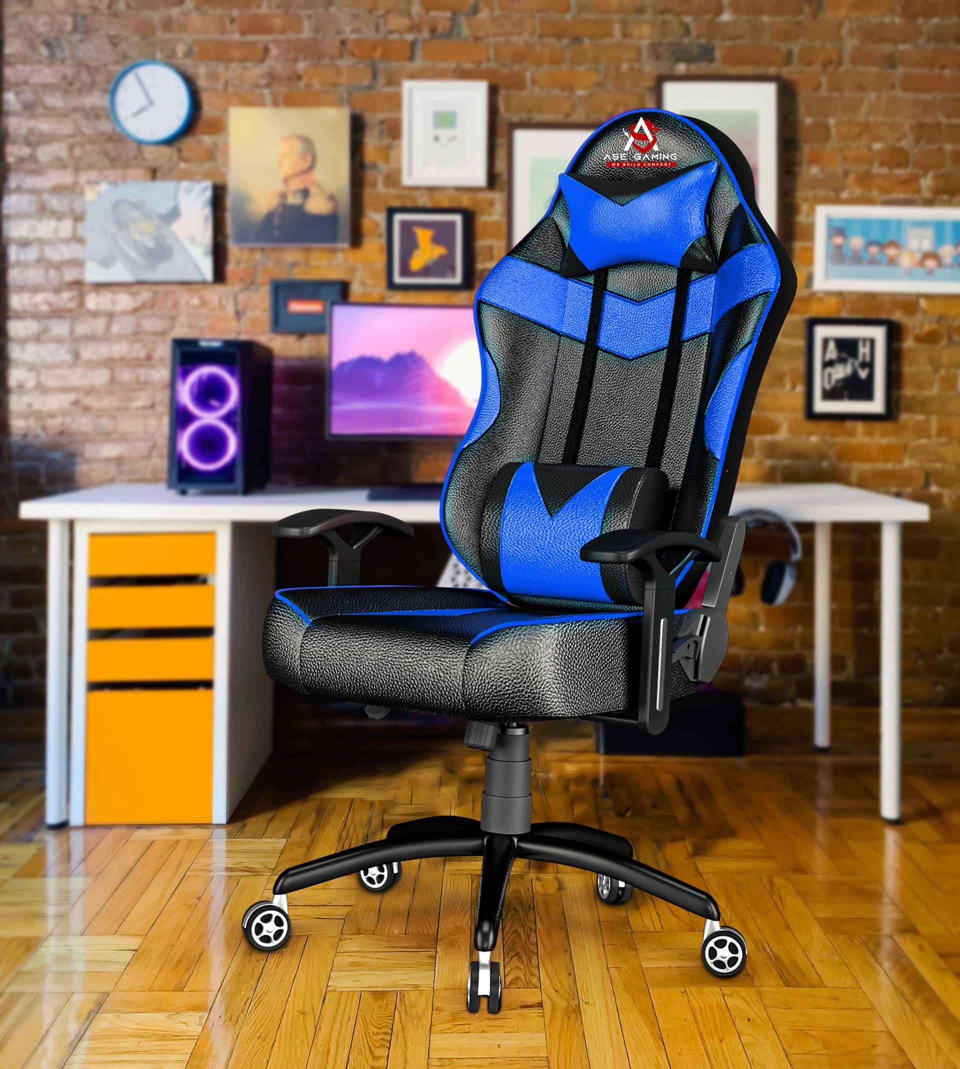 ASE Gaming Infinity Series Gaming Chair (Blue & Black)